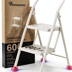 DIAMONDFORGE Step Ladder Foldable Anti-Slip 600lb Capacity-0