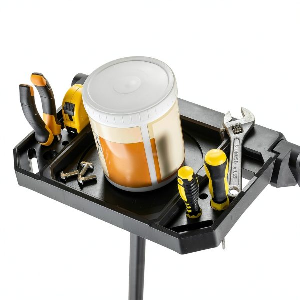XinSunho 3 Step Ladder Cast Iron Foldable Handrail Tool Tray-2