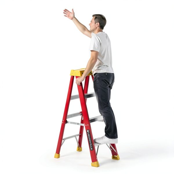 Fiberglass Stepladder Louisville Ladder Heavy Duty 300lb-6