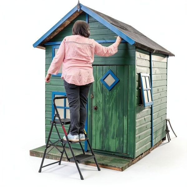 BONTEC Step Ladder Heavy Duty Foldable Anti Slip Home Tool-4