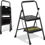 Simple Deluxe Step Ladder Heavy Duty Alloy Steel Black-0