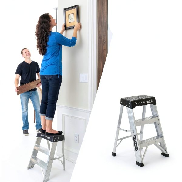 Louisville Ladder 2 Step Industrial Aluminum Ladder-2
