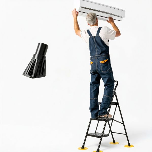 HBTower 3 Step Ladder Foldable Steel Home Tool-3