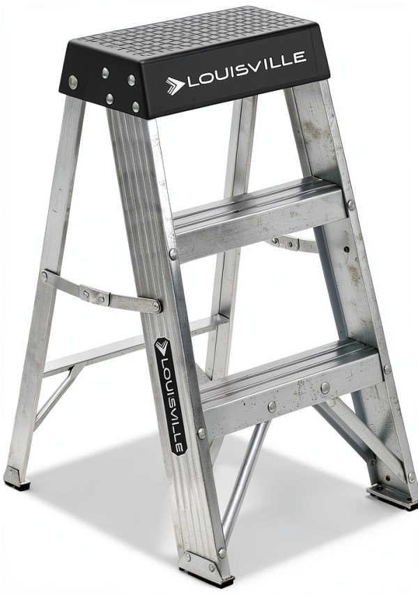 Louisville Ladder 2 Step Industrial Aluminum Ladder-0