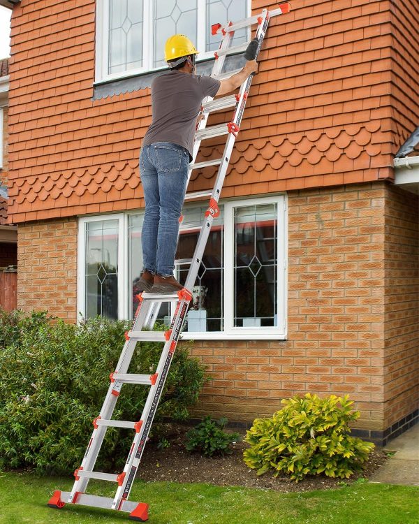 LANBITOU Aluminum Multi Position Ladder Home Improvement-5