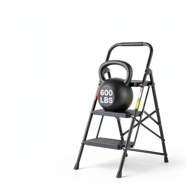 BONTEC Step Ladder Heavy Duty Foldable Anti Slip Home Tool-2