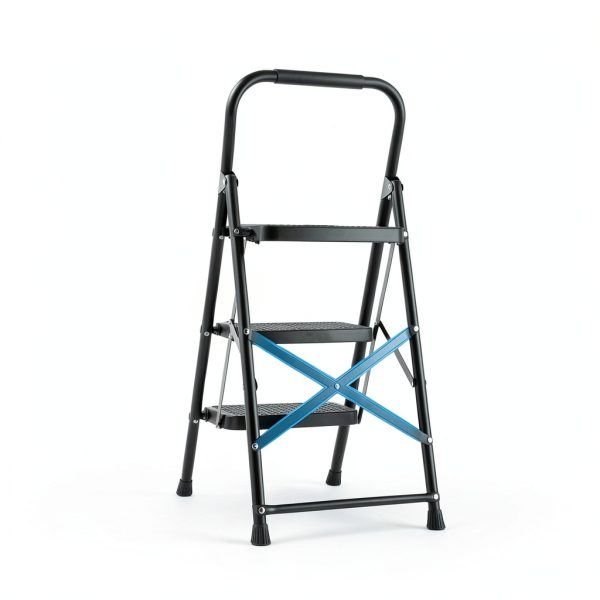 BONTEC Step Ladder Heavy Duty Foldable Anti Slip Home Tool-5