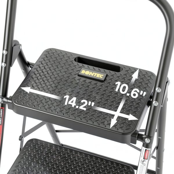 BONTEC Step Ladder Heavy Duty Foldable Anti Slip Home Tool-1