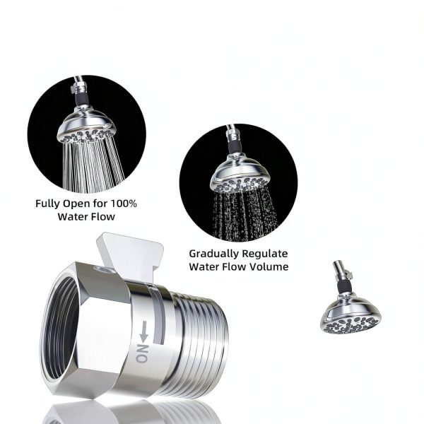 Hibbent 2 Pack Chrome Shower Flow Control Valve-2