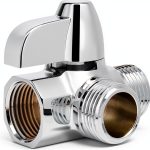 NearMoon Brass Fixed Nut 3‑Port Shower Diverter Chrome-0