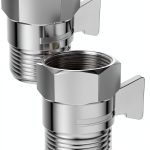 Hibbent 2 Pack Chrome Shower Flow Control Valve-0