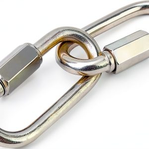 Locking Carabiner 2Pcs 1/4" (5.6mm) M6 Small D-Shape by Yolmooat-0