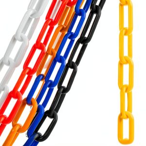 US Weight 2" x 10' Yellow Plastic Safety Chain UV Resistant USA-0